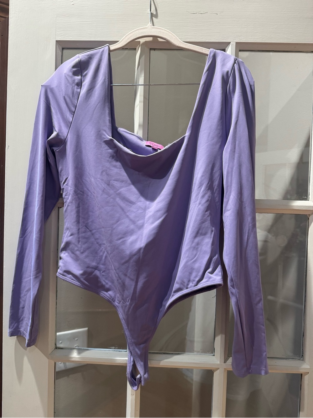 Francesca's Collections Lavender Long-Sleeve Scoop Bodysuit